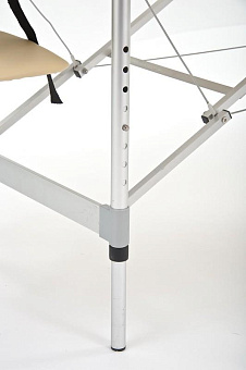 Массажный переносной стол на алюминиевом каркасе, кремовый/коричневый