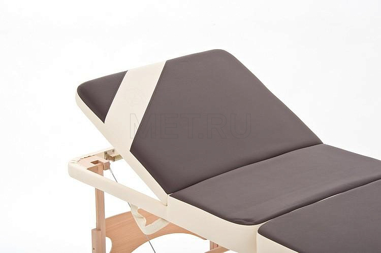 Wendermann Wood 02 Стол массажный переносной трёхсекционный, деревянный, коричнево-кремовый МЕТ