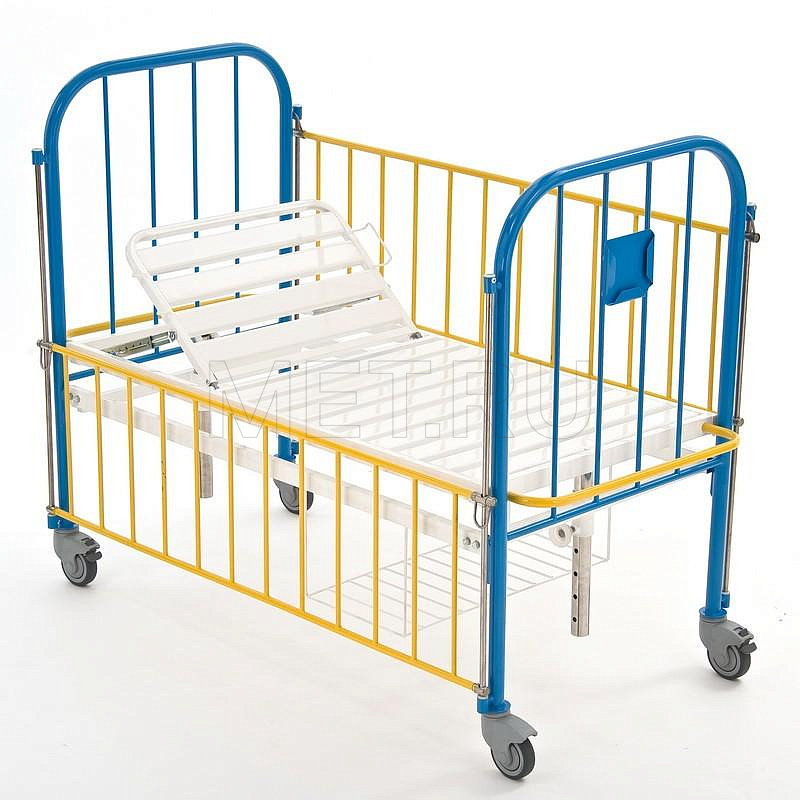 КМФД-7310 Голубой Кровать 2-х секционная детская с регулировкой высоты и наклона ложа MET