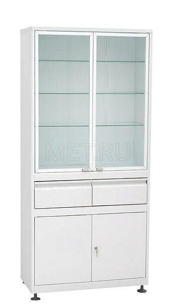 ШМС-2-А-Р-2 (37*80*168) Шкаф медицинский металлический