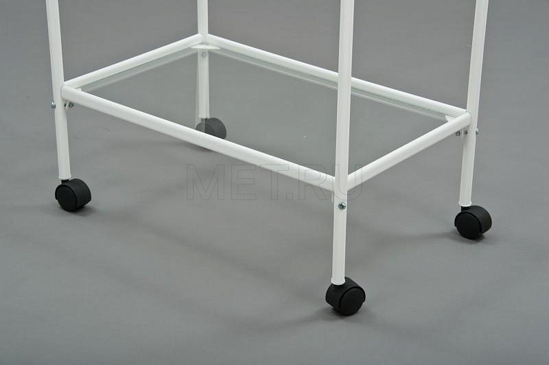 Y МСК-501-01М , с/с Столик инструментальный двухполочный, полки -обычное 5мм стекло. МЕТ