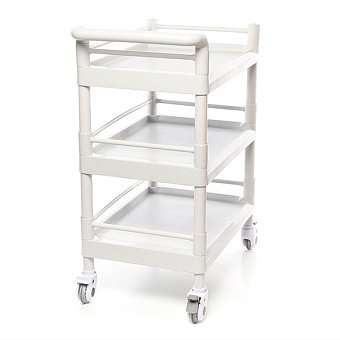 Стол манипуляционный пластиковый с трёхсторонними боковыми ограждениями