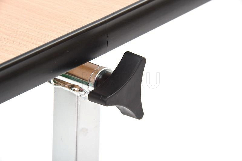 560 Столик прикроватный. Рама серая столешница-бук.