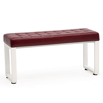 Банкетка 1000 мм (каркас белый / обивка красная)