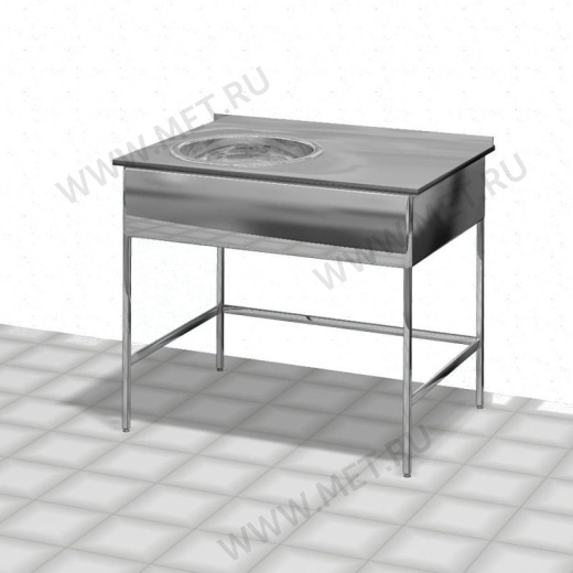 МЕT-BM1.1 Моечный стол с накладной мойкой, глубиной 150 мм от производителя