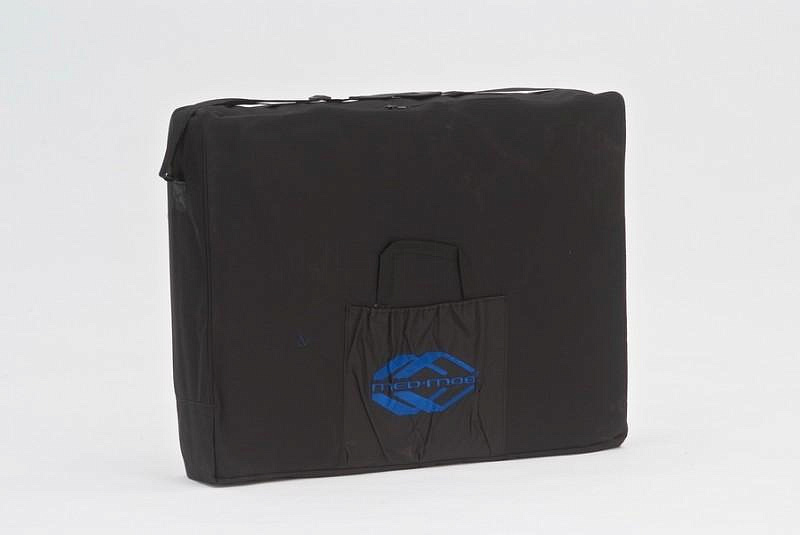 Med-Mos JFAL01 Стол массажный переносной трёхсекционный алюминиевый, бежево-синий