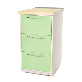 Тумба с тремя выдвижными ящиками и задней отбортовкой