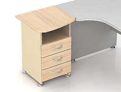 МЕТ Modern М20.4+М36+М23 Каркас приставной тумбы с левым топом MET