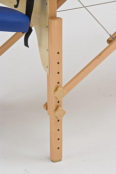 Складной массажный стол с рамой из бука, синий - серия Professional