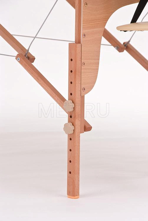 Med-Mos JF-AY 01 Складной массажный стол двухсекционный деревянный, сине-бежевый