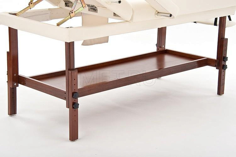 FIX-1A Стол массажный стационарный с рамой из бука, кремовый