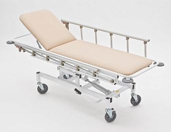 Тележка для перевозки больных с гидроподъемником и креплением для штатива