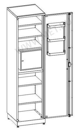 МШ-1-02 (45.5*46*185) Шкаф с сейфом для медикаментов от производителя