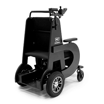 Электрическое кресло-коляска для аэропортов, вокзалов, парков, торговых центров, санаториев и других коммерческих или государственных учреждений, черного цвета