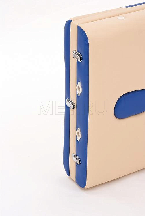 JF AL01А Складной трёхсекционный алюминиевый массажный стол, бежево-синий от производителя