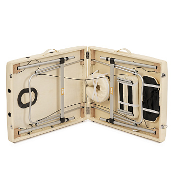 Стол массажный СУПЕРЛЕГКИЙ, алюминий, кремовый