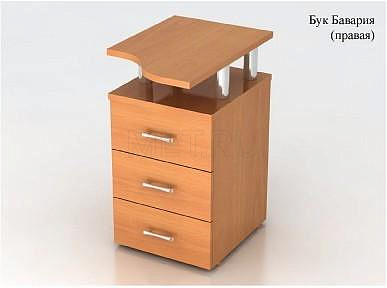 Тумба МЕТ ЛуганоТМ 28.1П Правосторонняя криволинейная тумба от производителя