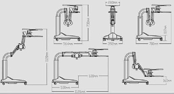 Столик с поворотной столешницей для инвалидной коляски и кровати