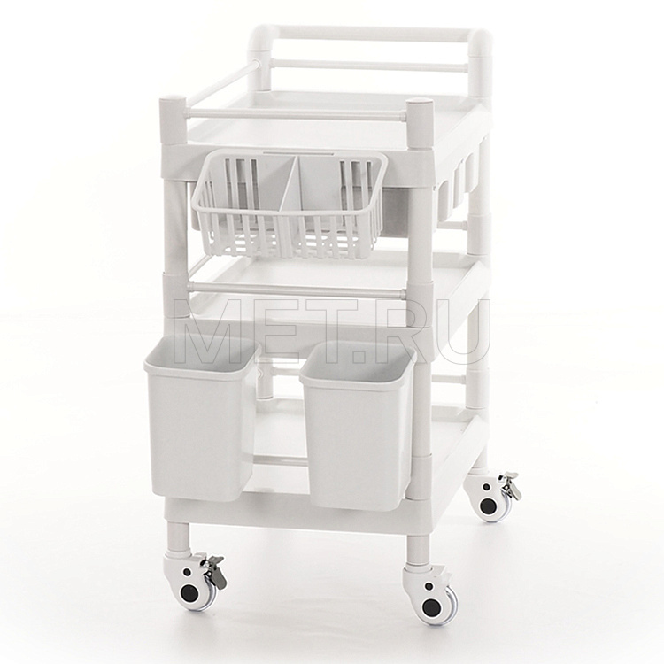 МЕТ SPY-130 Столик манипуляционный трехполочный