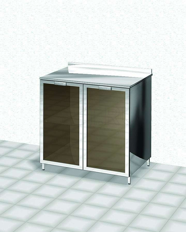 МЕT-28 Тумба с двухстворчатыми стеклянными дверями от производителя