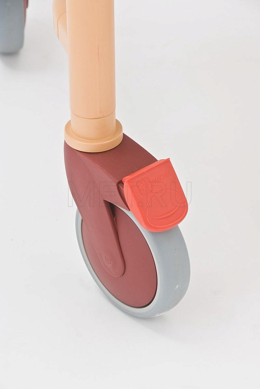 REBOTEC Bonn, Германия Стул-туалет на колесах усиленный, бежевый/рубин от производителя