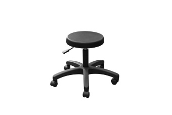 Табурет каркас пластик черный/сиденье полиуретан черный