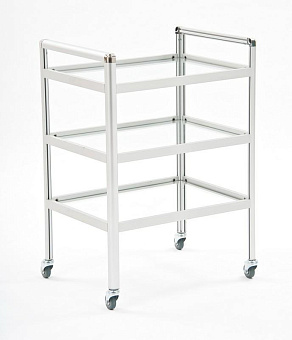 Стол подкатной, полки-стекло