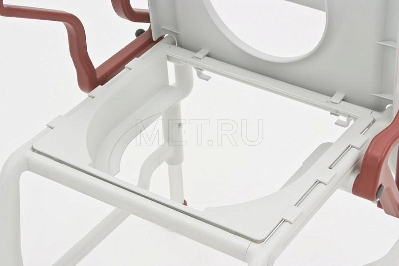 Rebotec Kiel, Германия Туалетный стул с санитарным оснащением, усиленный, серый/рубин от производителя