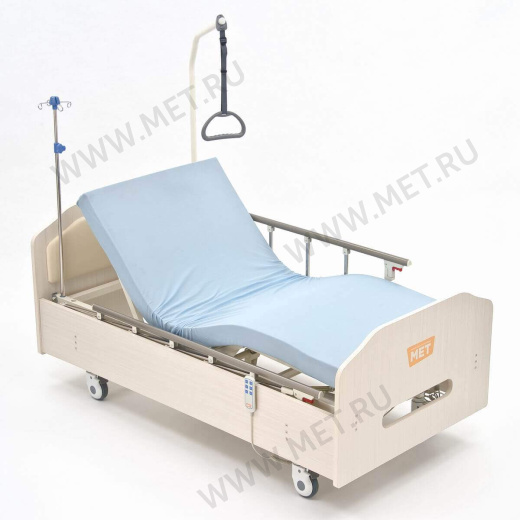 MET ARCTIC Кровать функциональная медицинская с низким ЛДСП-основанием цвета Выбеленный дуб от производителя