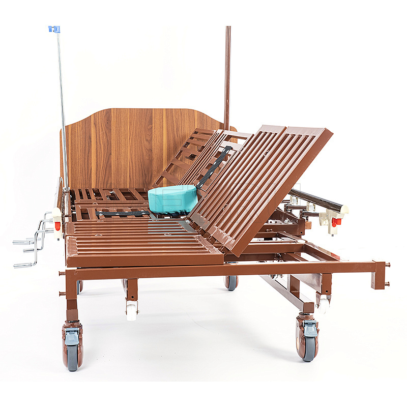 МЕТ РЕМЕКС (REMEKS) Медицинская кровать для ухода за лежачими больными с переворотом, туалетом (без матраса) — расположение ручек управления слева МЕТ