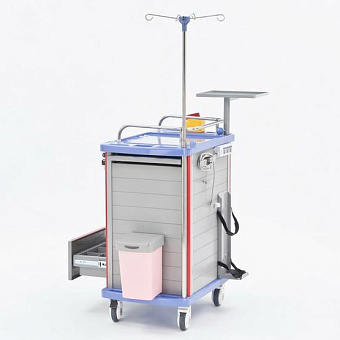 Стол для экстренной реанимации с большим ящиком внизу