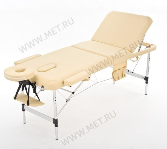 JFAL03А Легкий трёхсекционный алюминиевый массажный стол, бежевый от производителя