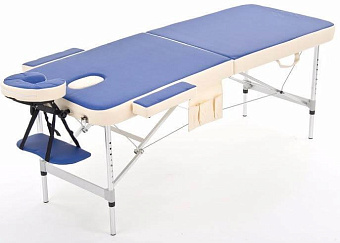 Стол массажный переносной алюм. син-крем/мк