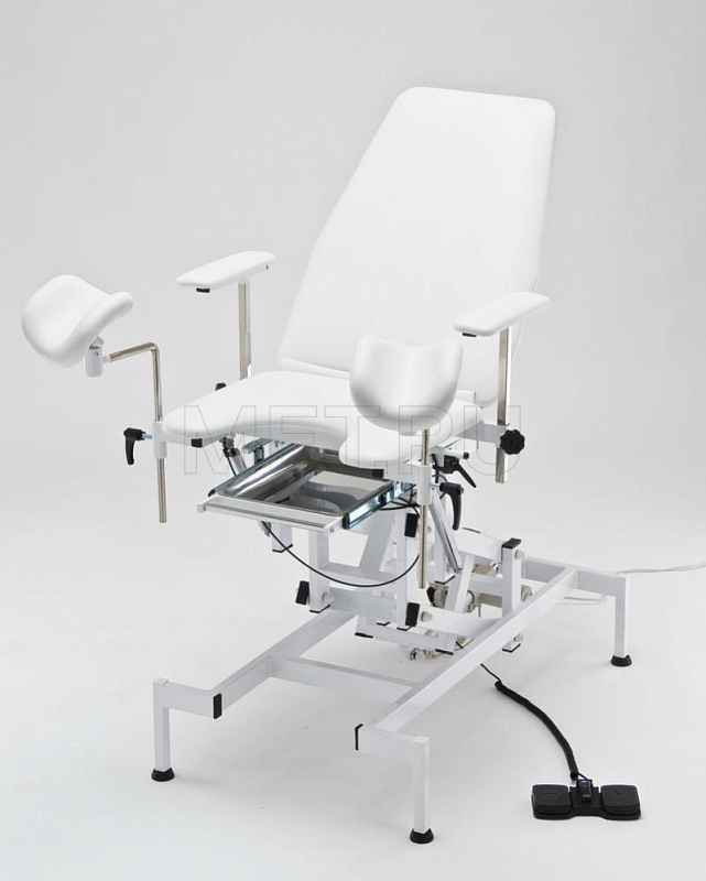 Кресло гинекологическое с регулировкой высоты , на электроприводе, цвет- белый от производителя