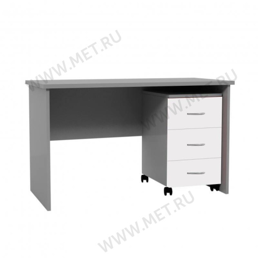 СК01-01 Письменный стол для врача с подкатной тумбой цвет полностью белый от производителя