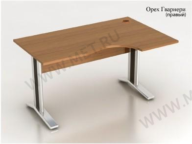 Стол на металлокаркасе СМ11.3П (правый) Криволинейный стол МЕТ Лугано от производителя
