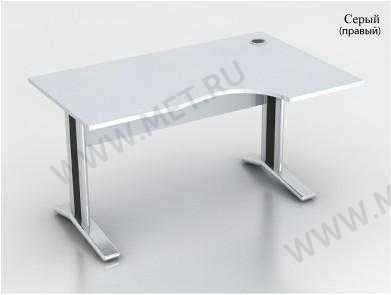 Стол на металлокаркасе СМ11.11П (правый) Криволинейный стол МЕТ Лугано от производителя