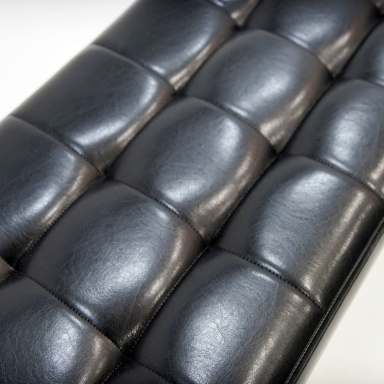 Сканди Банкетка 1500 мм (серебристый металлик / обивка черная) МЕТ