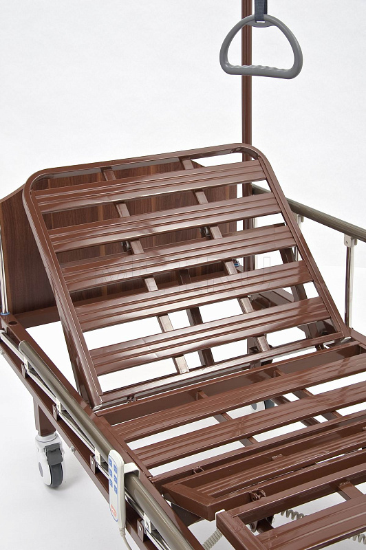 MET LANTIS Кровать функциональная медицинская коричневая, спинки темные МЕТ