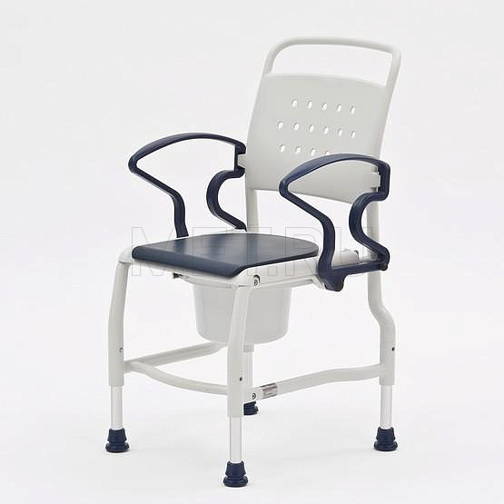 Rebotec Kiel, Германия Туалетный стул с санитарным оснащением, усиленный, серый/синий от производителя