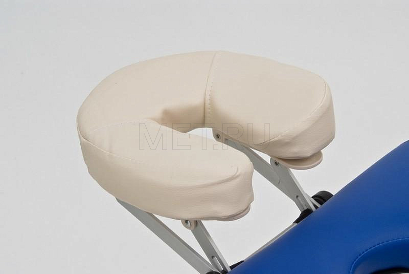 Med-Mos JFAL01А Стол массажный переносной трехсекционный алюминиевый, сине-кремовый МЕТ