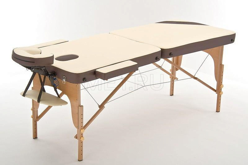 JF-AY01 Стол массажный переносной на деревянном каркасе, кремовый/коричневый от производителя