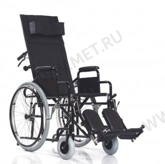 Ortonica BASE 155 Кресло-коляска c поднимающимися подножками и удлинённой спинкой сиденья шириной 45,5 см от производителя