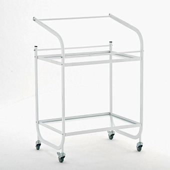 Столик  инструментальный, две стеклянные полки