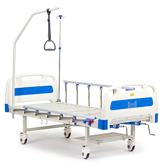 Медицинская кровать механическая четырехсекционная с вставками из ABS-пластика