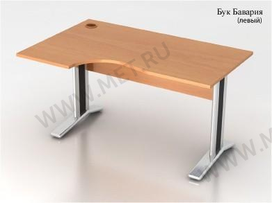 Стол на металлокаркасе СМ11.1П (правый) Криволинейный стол МЕТ Лугано от производителя