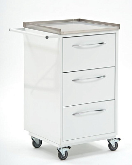 Столик металлический передвижной  с 3-я выдвижными ящиками