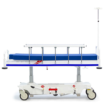 Тележка-каталка для перевозки больных с гидравлической системой регулировки высоты