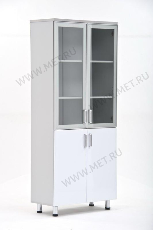 ШК.13.01  МДФ Двухстворчатыф шкаф с верхней витриной и нижними дверями из ЛДСП от производителя