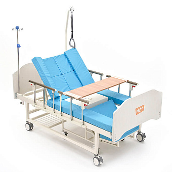 Механическая функциональная медицинская кровать с  интегрированным креслом-каталкой